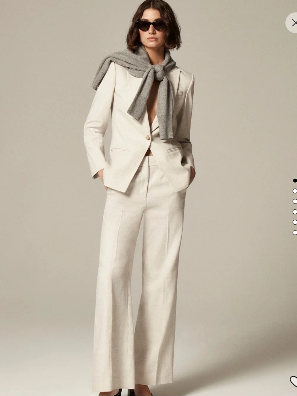 J.Crew Carolina Flare Pant in Stretch Linen Blend